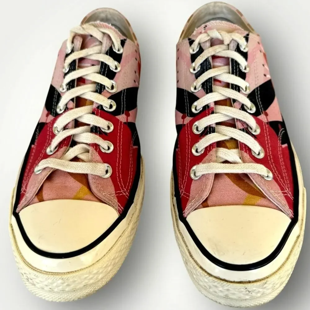 Converse Vintage Chuck Taylor Low Top Sneakers Womens 11 Floral Canvas Laced Up - Picture 2 of 11